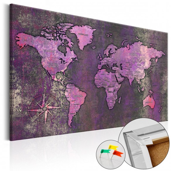 Tablou din plută  Amethyst Map [Cork Map]