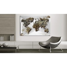 Tablou din plută  Golden Future [Cork Map] 2