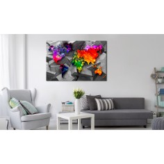 Tablou din plută  Cubic World [Cork Map] 2