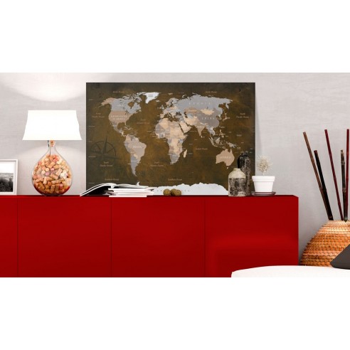 Tablou din plută  Cinnamon Travels [Cork Map]