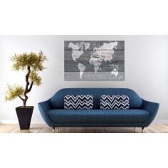 Tablou din plută  Grey Earth [Cork Map] 2