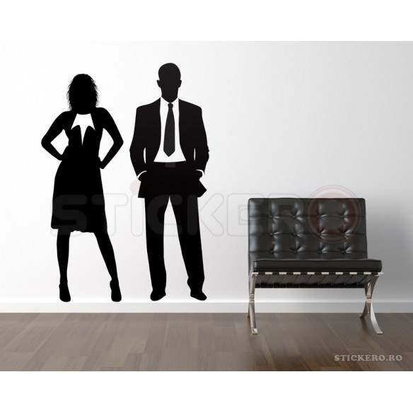 Sticker decorativ Siluete business