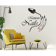 Sticker decorativ Manicure Nails, 100x100 cm