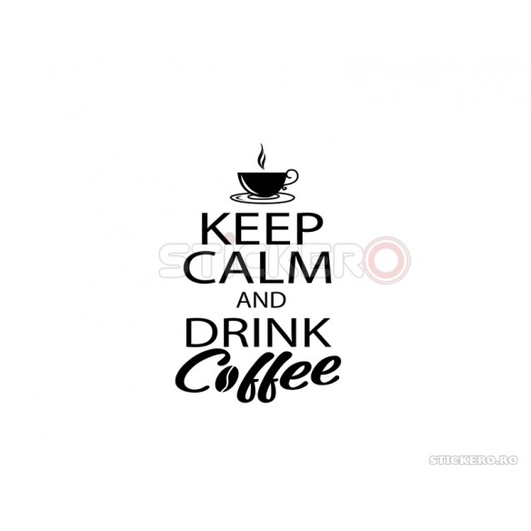 Sticker KEEP CALM and drink coffee, 70 x 45 cm