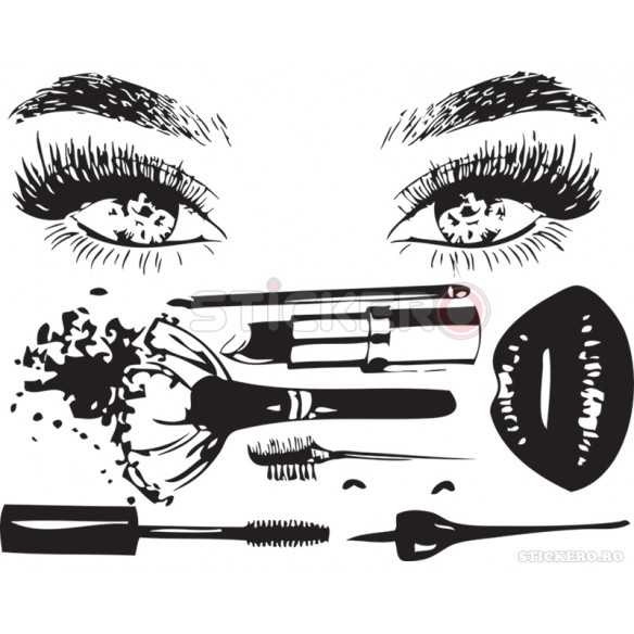 Sticker decorativ Beauty studio