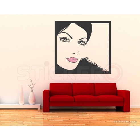 Chip de fata - sticker decorativ de perete