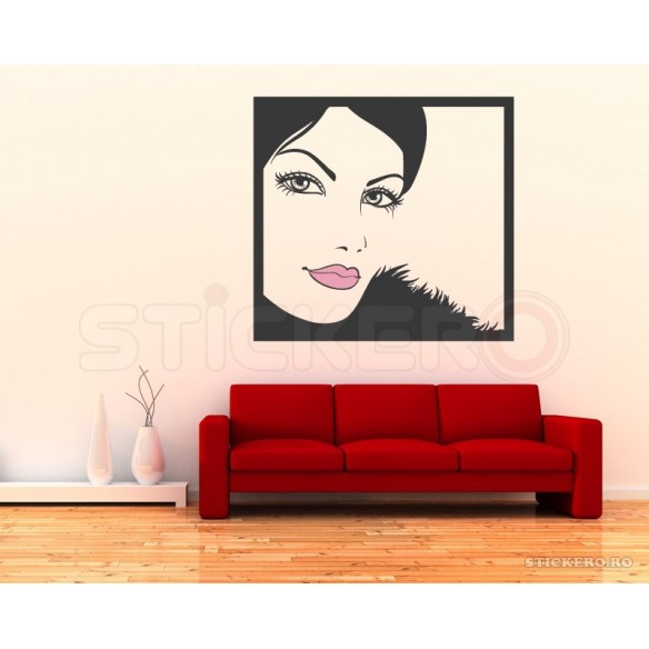 Chip de fata - sticker decorativ de perete