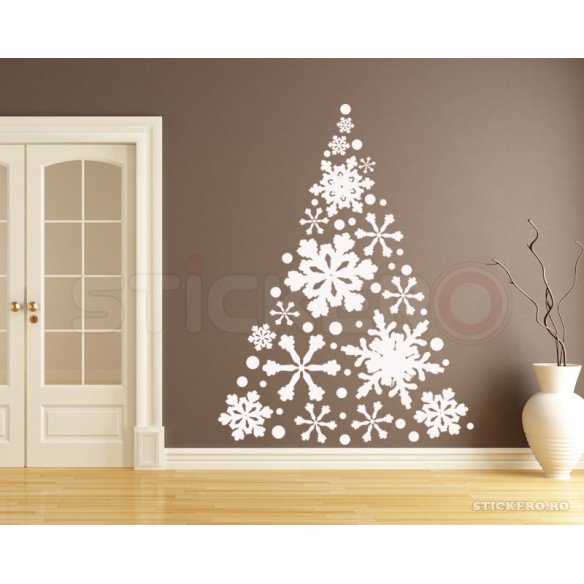 Sticker pentru iarna- Brad de Craciun