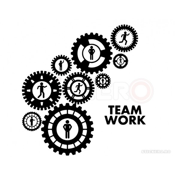 Sticker pentru birou- Team wok
