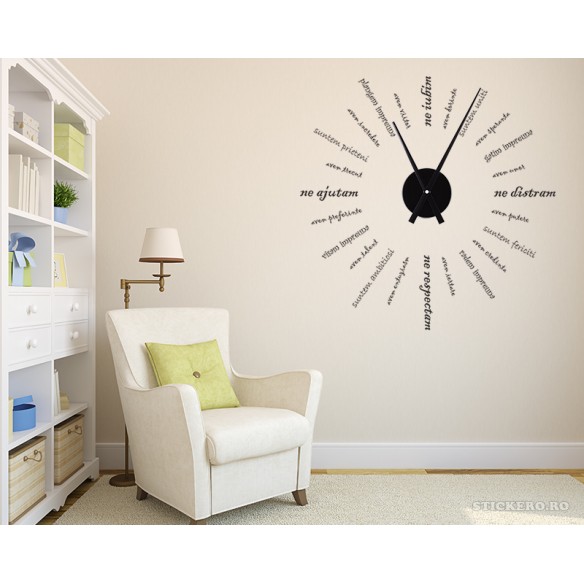Sticker Ceasul familiei noastre, cu  mecanism inclus