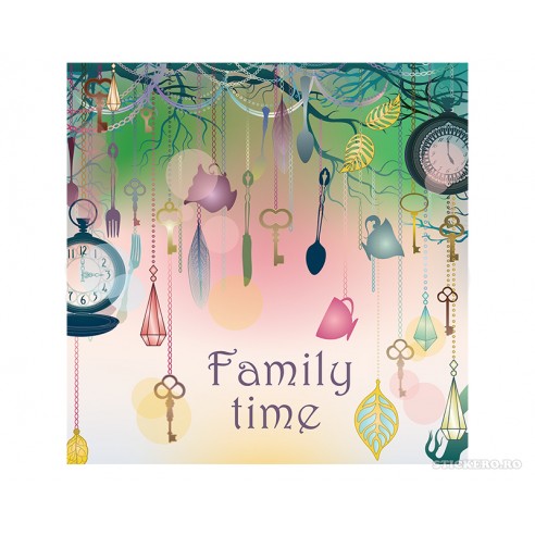 Sticker imprimat Family time, 100x 100 cm