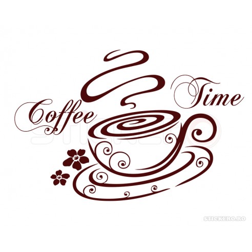 Sticker penru bucatarie Coffee time