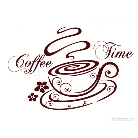 Sticker penru bucatarie Coffee time