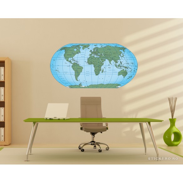 Sticker Harta politica a lumii