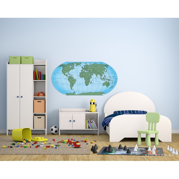 Sticker Harta politica a lumii