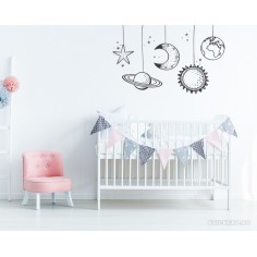 Sticker pentru camera copilului- Good Night /Planete 2