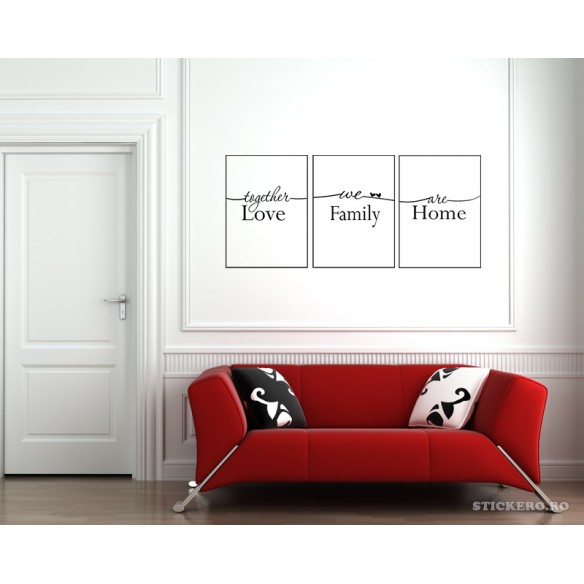 Stickere tablouri - We are family, 55x120 cm