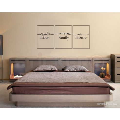 Stickere tablouri - We are family, 55x120 cm