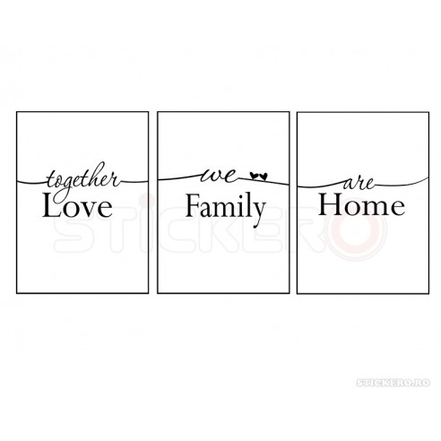Stickere tablouri - We are family, 55x120 cm
