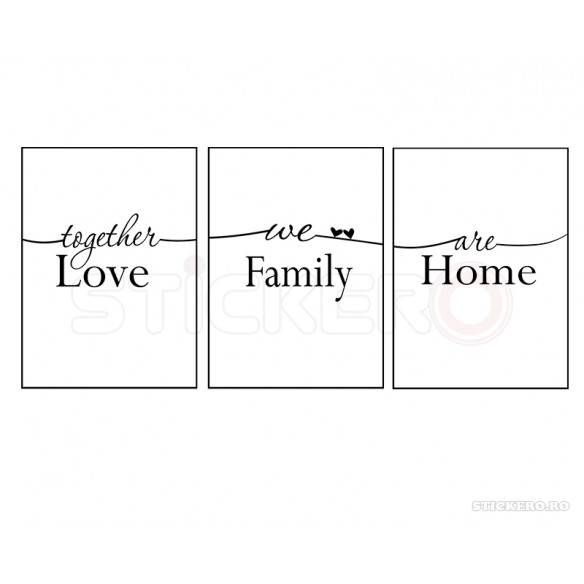 Stickere tablouri - We are family, 55x120 cm