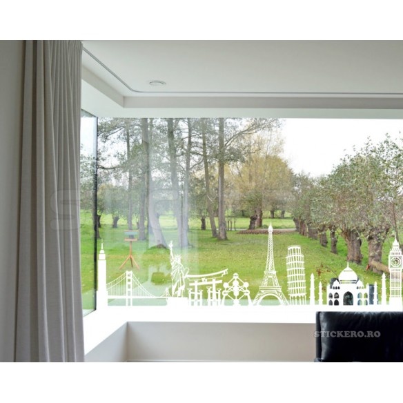 Cladiri  celebre - sticker decorativ