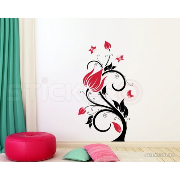 Sticker Contur floral,150x83 cm