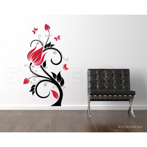 Sticker Contur floral,150x83 cm