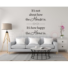 Sticker decorativ- Happy home, 120x95 cm