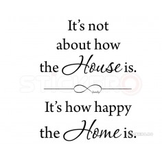 Sticker decorativ- Happy home, 120x95 cm 2