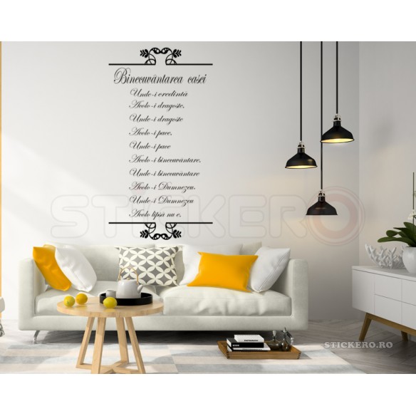 Sticker religios- Binecuvantarea casei