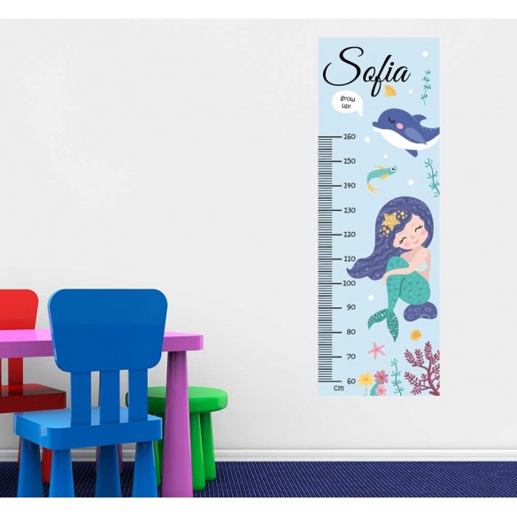 Sticker de masurat inaltimea-cu nume personalizat pentru fetite