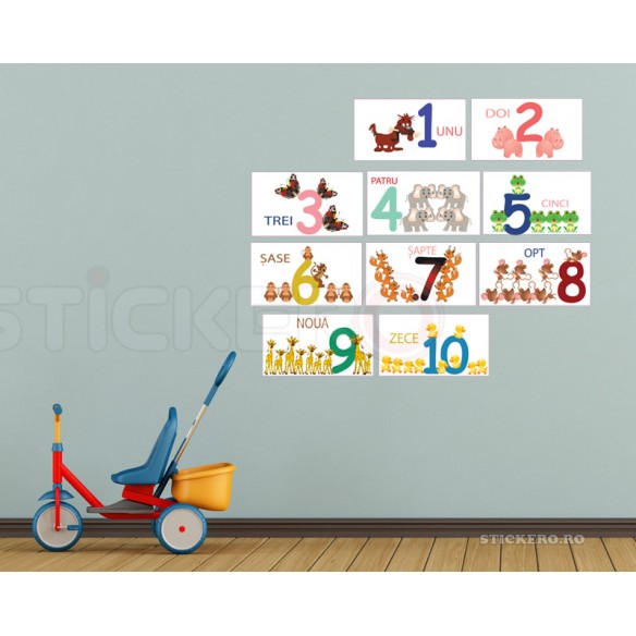 Sticker decorativ - Invatam numerele