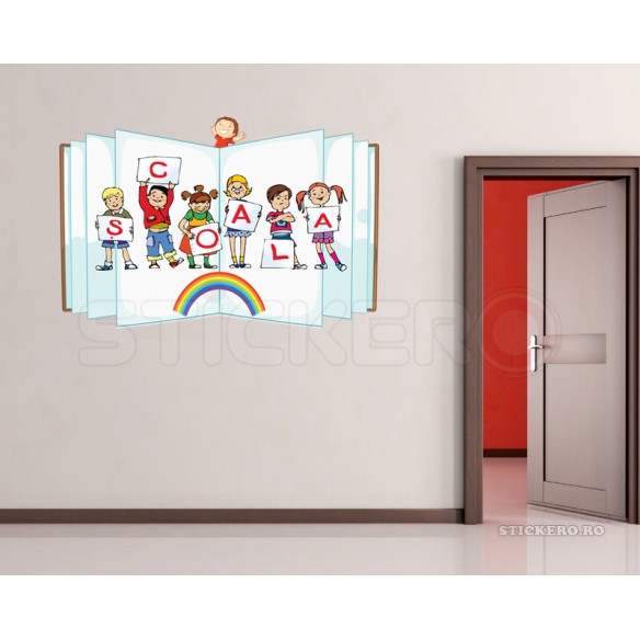 Sticker decorativ- La scoala,