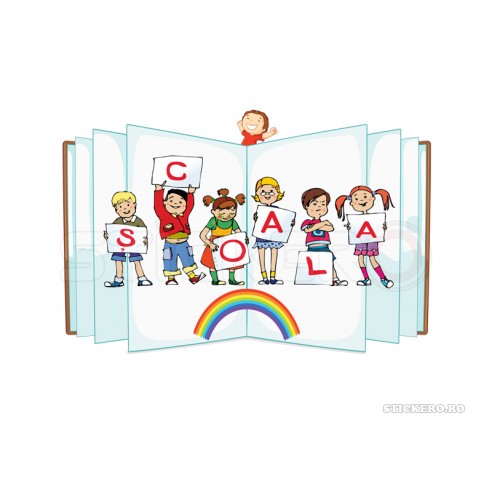 Sticker decorativ- La scoala,