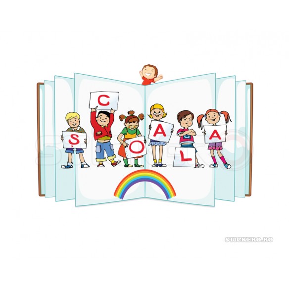 Sticker decorativ- La scoala,