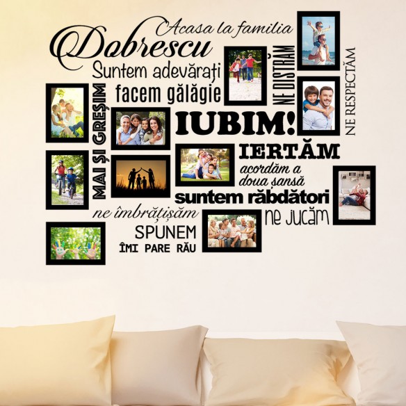 Sticker Casuta noastra cu Nume personalizat,120x90cm