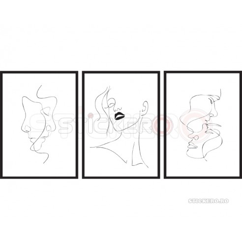 Stickere-Tablou  Chipuri umane-  Art faces,...