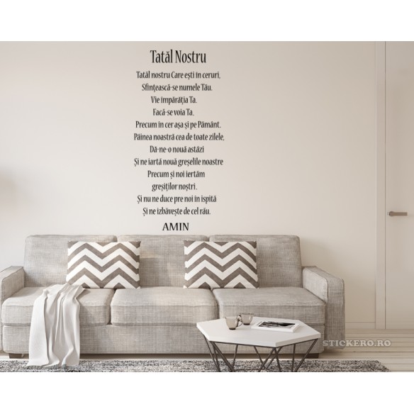 Sticker religios -Tatal Nostru, 140cm x70 cm