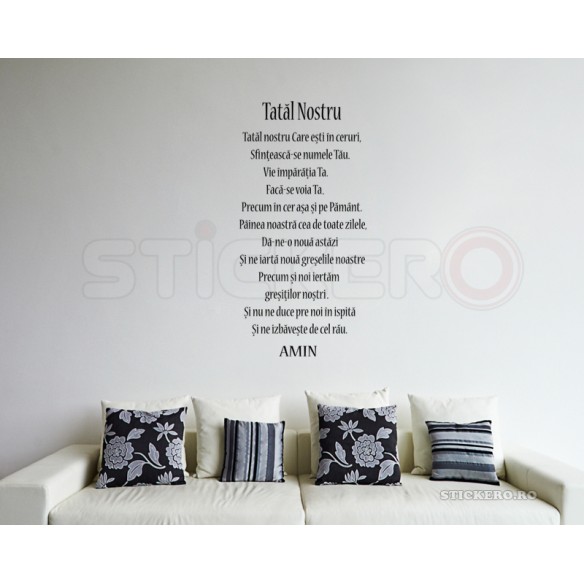Sticker religios -Tatal Nostru, 140cm x70 cm