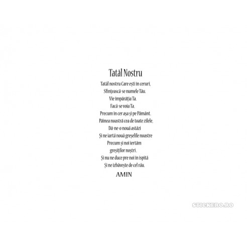 Sticker religios -Tatal Nostru, 140cm x70 cm