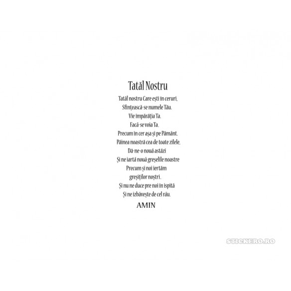 Sticker religios -Tatal Nostru, 140cm x70 cm