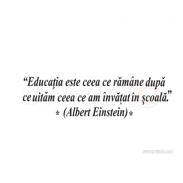 Sticker citat de Einstein-Educatia, 200x55 cm