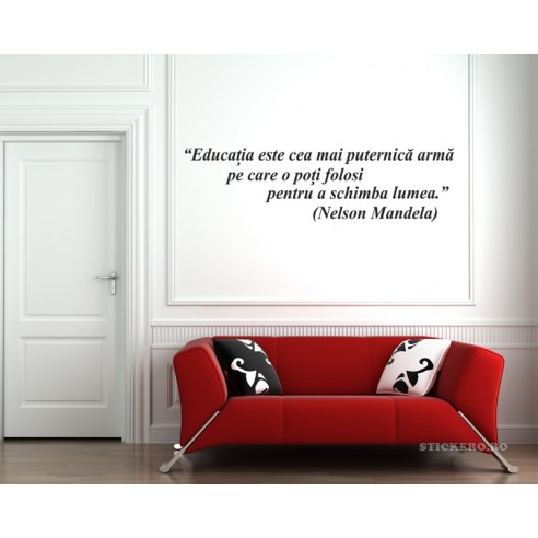 Sticker citat de Nelson Mandela- Despre...