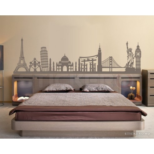 Cladiri  celebre - sticker decorativ