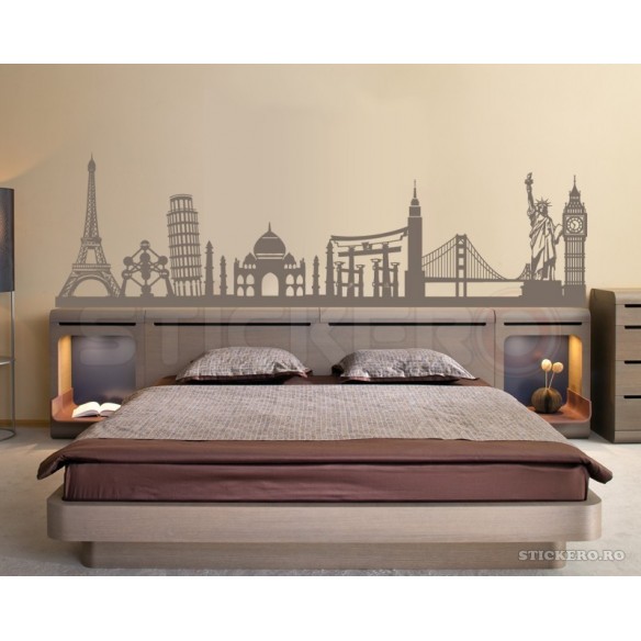 Cladiri  celebre - sticker decorativ