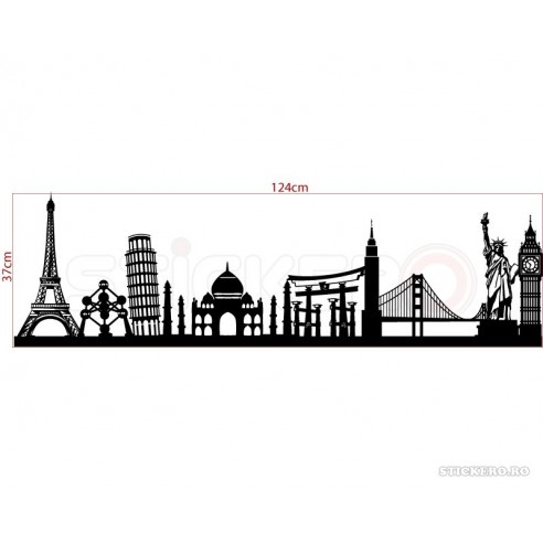 Cladiri  celebre - sticker decorativ