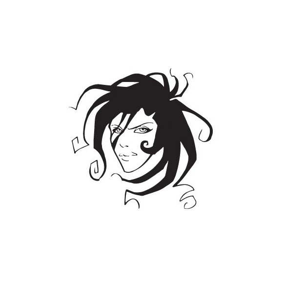 Sticker decorativ Crazy girl