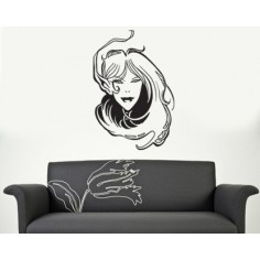 Sticker decorativ Mysterious girl