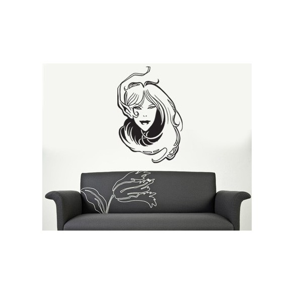 Sticker decorativ Mysterious girl