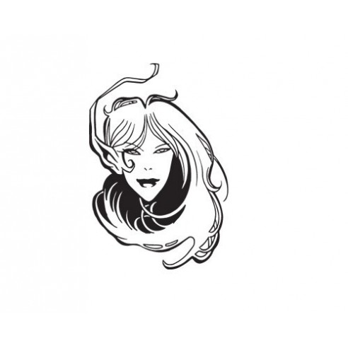 Sticker decorativ Mysterious girl